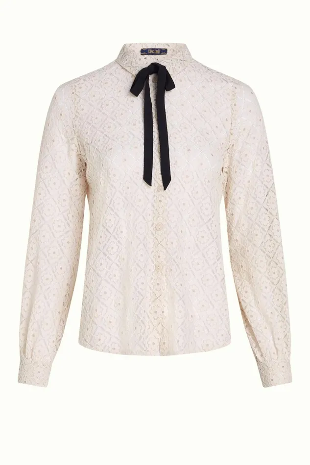 Blouses Women King Louie Maisie Blouse Artiste Lace Ivory 8211 Artiste Lace