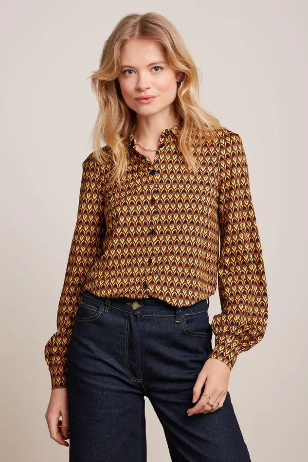 Blouses Women King Louie Maisie Blouse Dandy Black 8211 Dandy