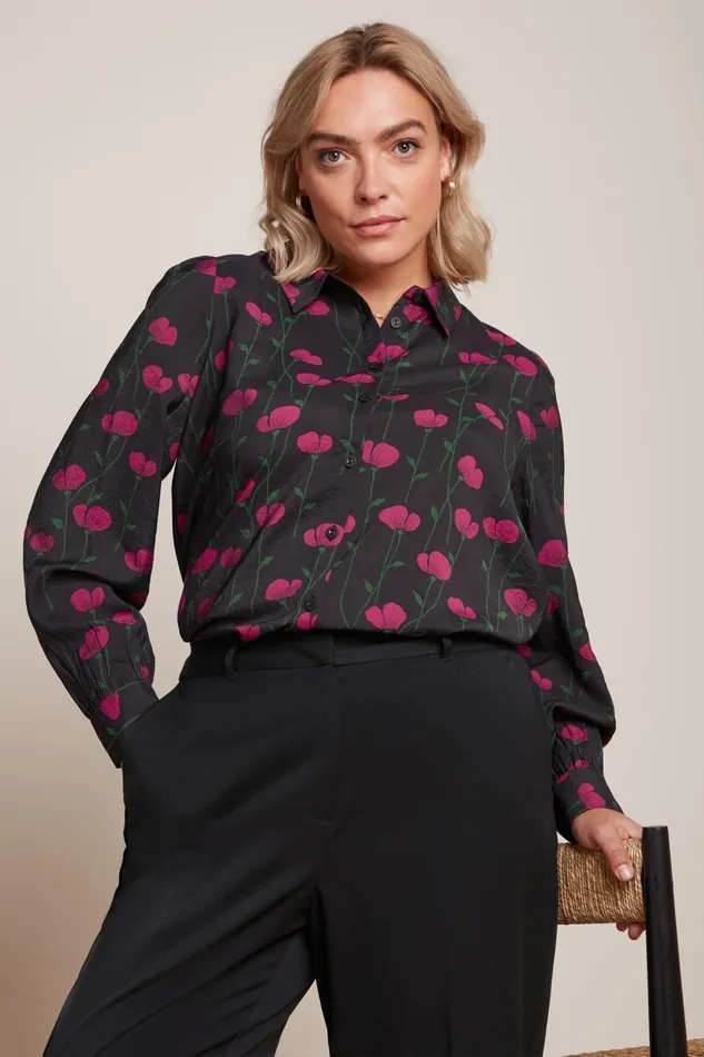 Blouses Women King Louie Maisie Blouse Harper Black 8211 Harper