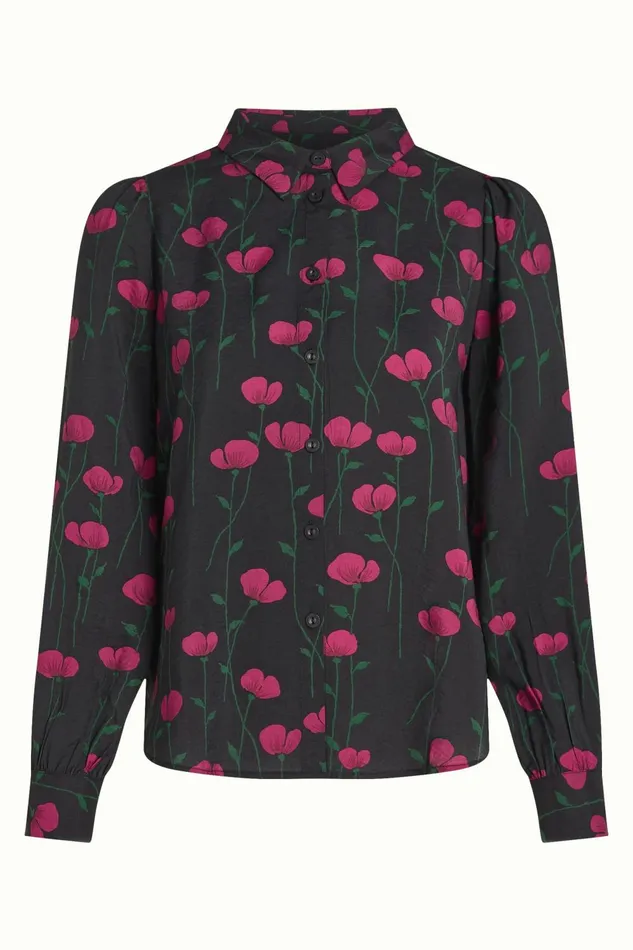 Blouses Women King Louie Maisie Blouse Harper Black 8211 Harper
