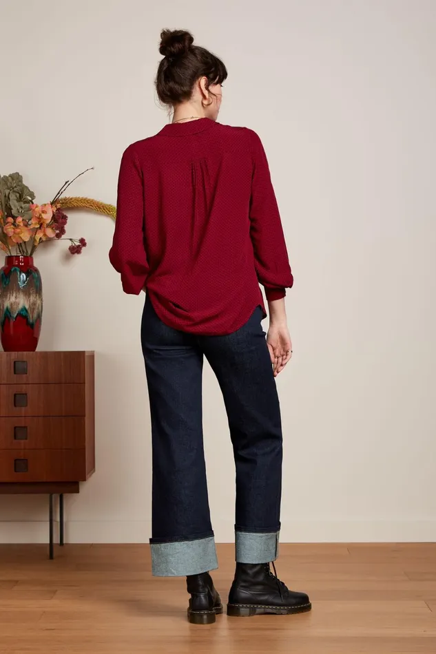 Blouses Women King Louie Maisie Blouse Piper Cabernet Red 8211 Piper