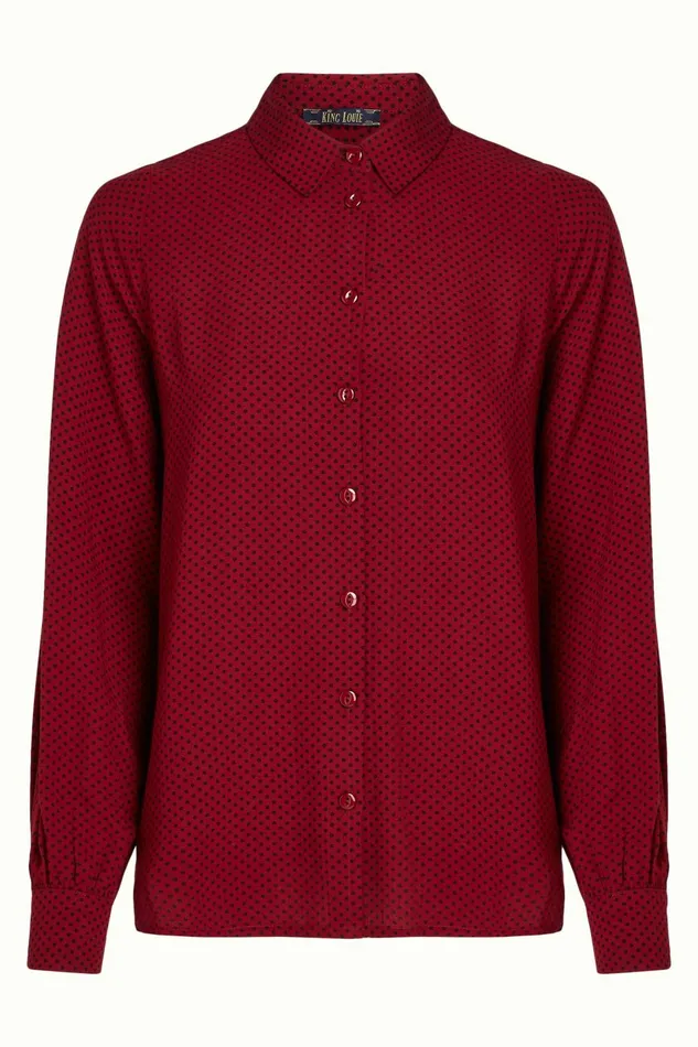 Blouses Women King Louie Maisie Blouse Piper Cabernet Red 8211 Piper