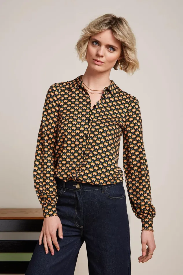 Blouses Women King Louie Maisie Blouse Valet Streeple Blue 8211 Valet