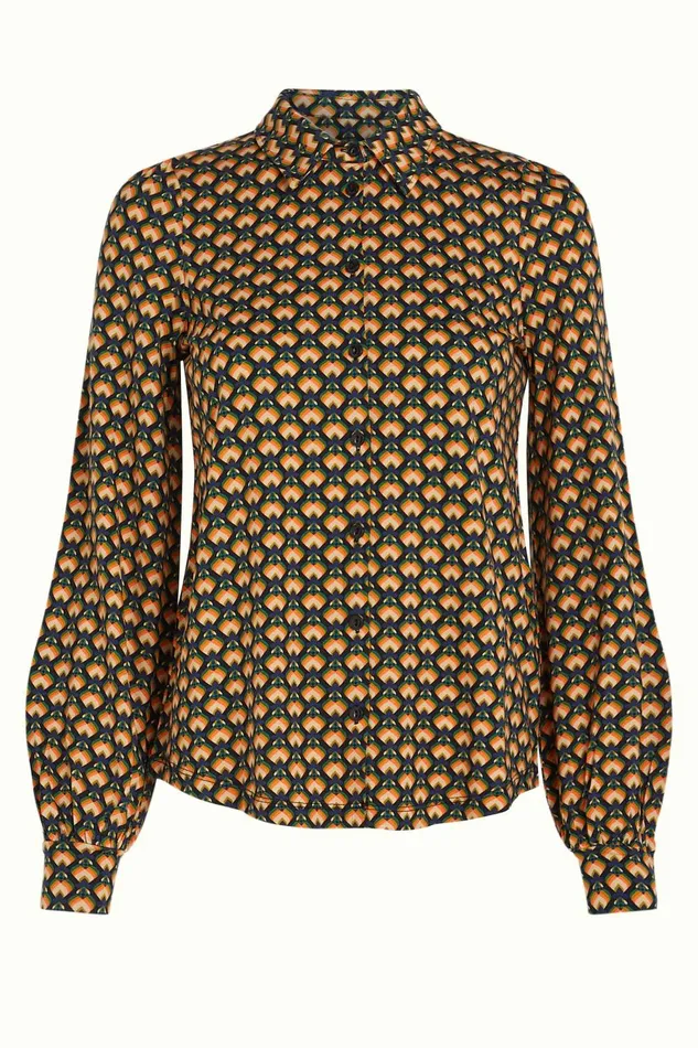 Blouses Women King Louie Maisie Blouse Valet Streeple Blue 8211 Valet