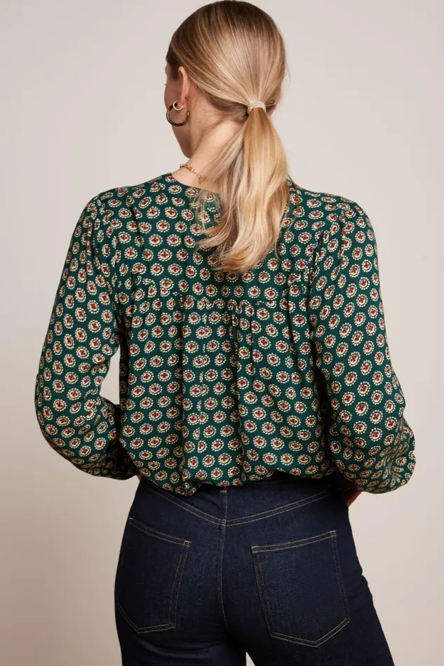 Blouses Women King Louie Nala Blouse Elliot Pine Green 8211 Elliot