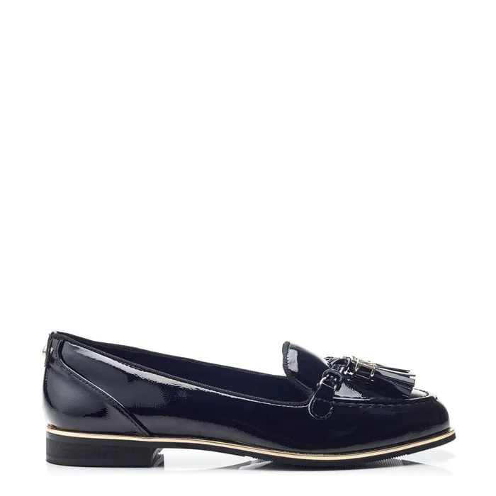 Brogues And Loafers Women Moda In Pelle Evvaa Black Patent