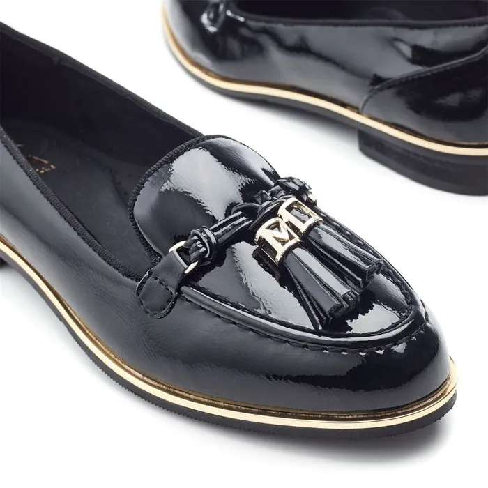 Brogues And Loafers Women Moda In Pelle Evvaa Black Patent