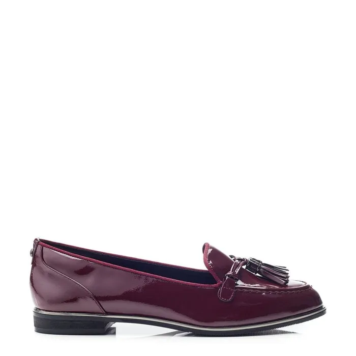 Brogues And Loafers Women Moda In Pelle Evvaa Burgundy Patent