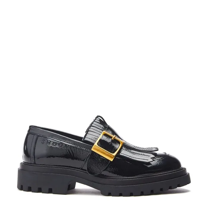 Brogues And Loafers Women Moda In Pelle Shoon Sh Arden Black Patent