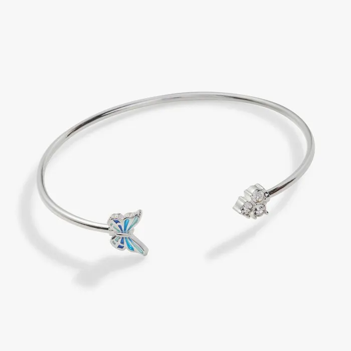 Butterfly Crystal Flex Cuff Bracelet Silver Women Alex And Ani Animals Butterfly Crystal Flex Cuff Bracelet Silver Women Alex And Ani Animals