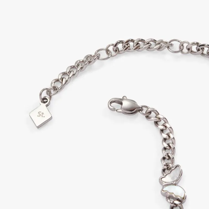 Butterfly Curb Chain Bracelet Stainless Steel Silver Women Alex And Ani Butterfly Butterfly Curb Chain Bracelet Stainless Steel Silver Women Alex And Ani Butterfly