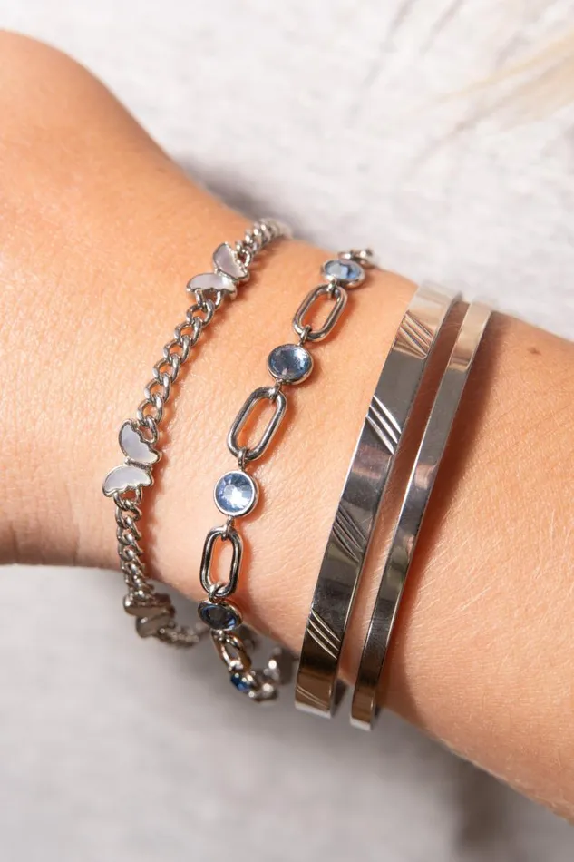 Butterfly Curb Chain Bracelet Stainless Steel Silver Women Alex And Ani Butterfly Butterfly Curb Chain Bracelet Stainless Steel Silver Women Alex And Ani Butterfly