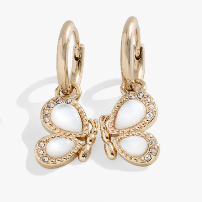 Butterfly Mother Of Pearl Huggie Hoop Earrings Gold Women Alex And Ani Earrings Butterfly Mother Of Pearl Huggie Hoop Earrings Gold Women Alex And Ani Earrings