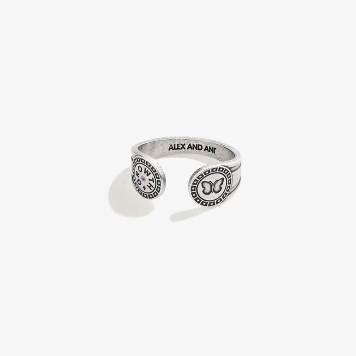 Butterfly Motivation Ring Wrap Rafaelian Silver Women Alex And Ani Rings