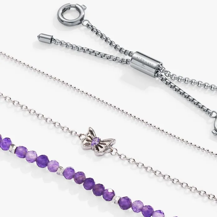 Butterfly Stranded Bracelet Set Stainless Steel Silver Women Alex And Ani Easter Butterfly Stranded Bracelet Set Stainless Steel Silver Women Alex And Ani Easter