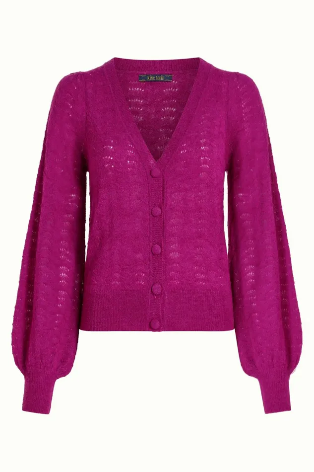 Cardigans Women King Louie Cardi V Terme Vivid Purple 8211 Terme