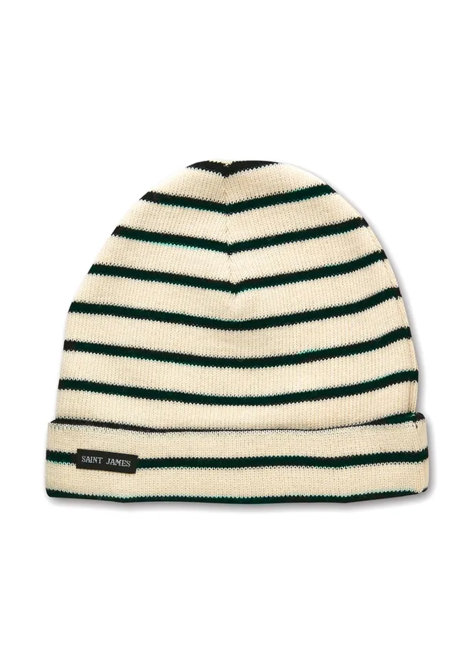 Cartier Nautical Striped Wool Blend Beanie Ivorynavy Women Saint James Hats and Beanies