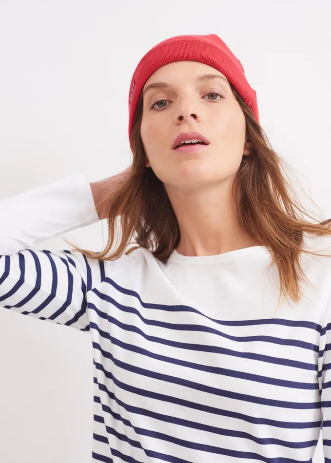 Cartier Nautical Wool Blend Beanie Red Women Saint James Hats and Beanies