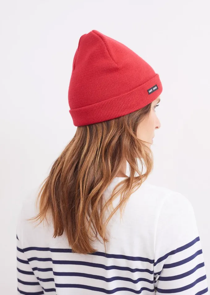 Cartier Nautical Wool Blend Beanie Red Women Saint James Hats and Beanies