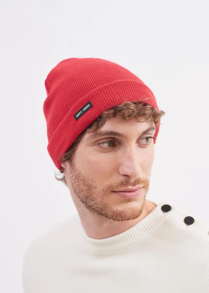 Cartier Nautical Wool Blend Beanie Red Women Saint James Hats and Beanies