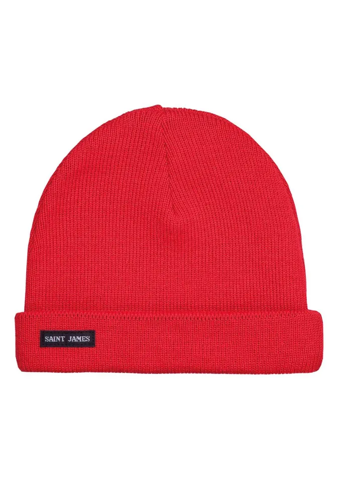 Cartier Nautical Wool Blend Beanie Red Women Saint James Hats and Beanies