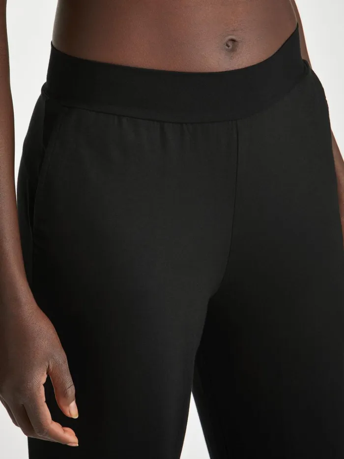 Casual Pants Women Derek Rose Track Pants Basel Micro Modal Stretch Black