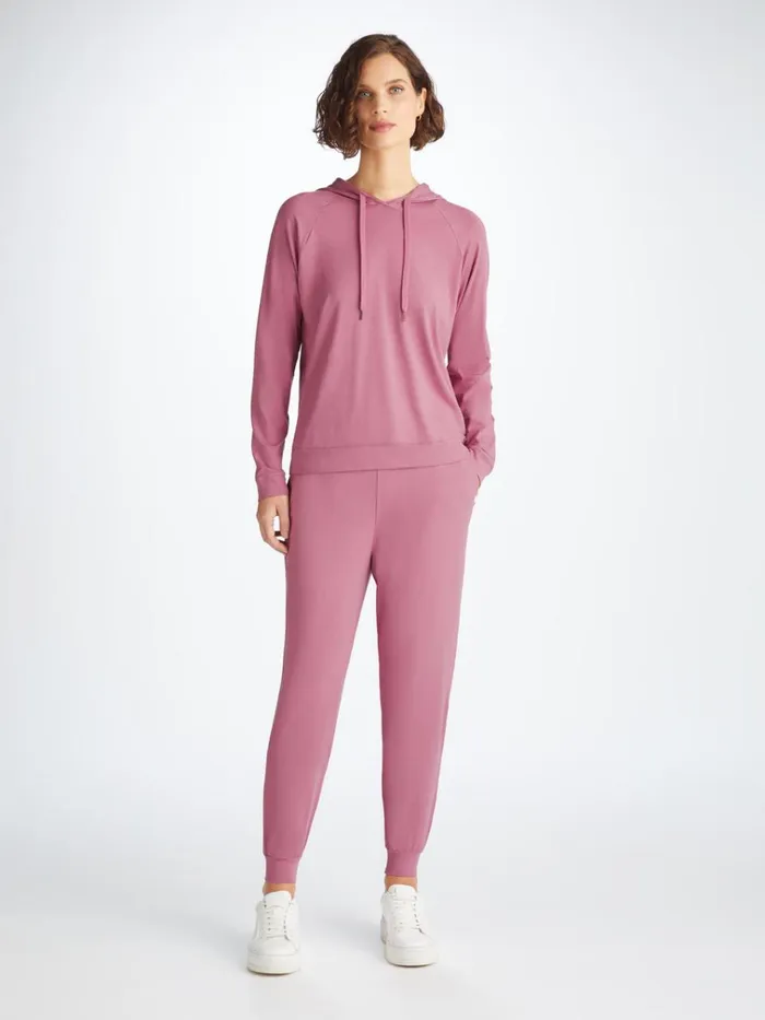 Casual Pants Women Derek Rose Track Pants Basel Micro Modal Stretch Orchid Purple