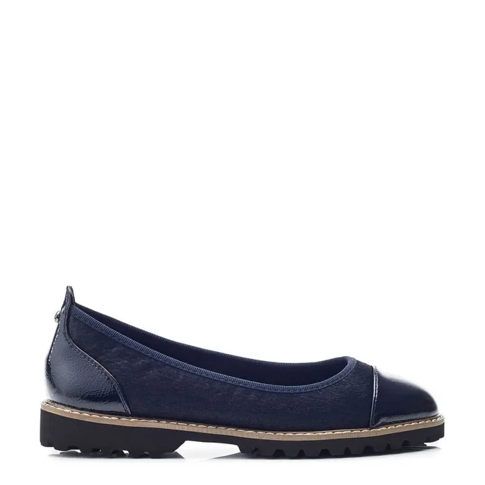 Casual Shoes Women Moda In Pelle Egleton Navy Pony Hair