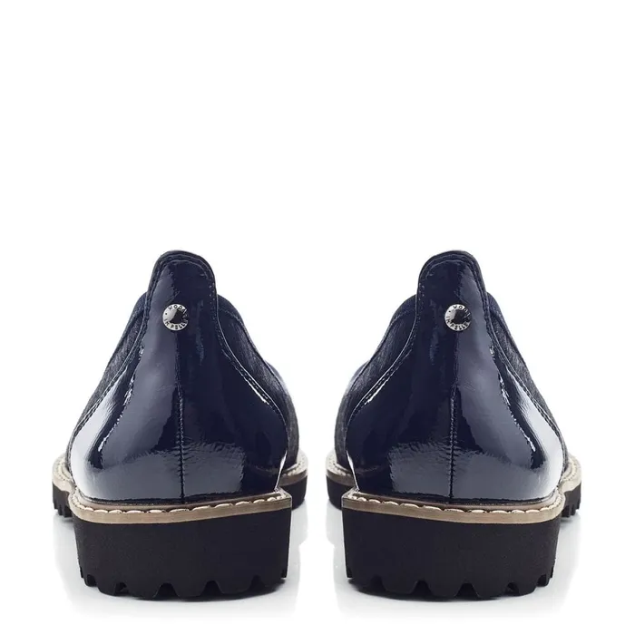Casual Shoes Women Moda In Pelle Egleton Navy Pony Hair