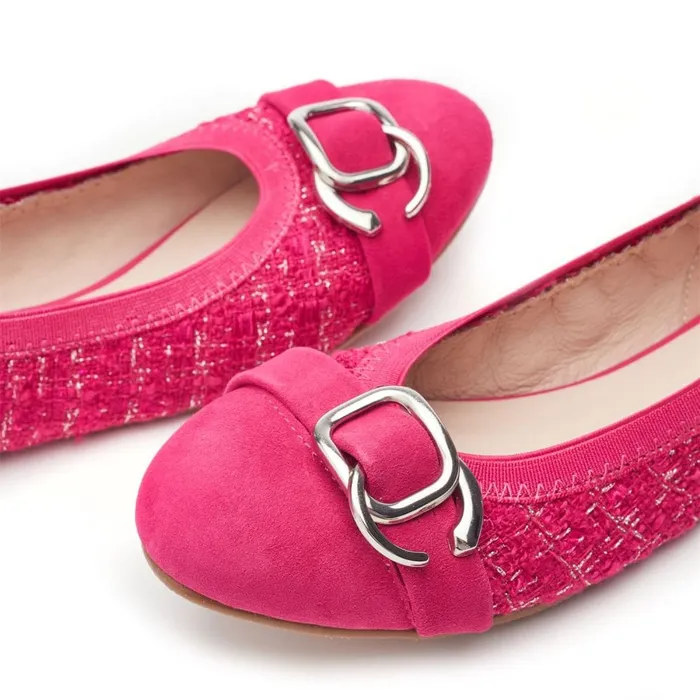 Casual Shoes Women Moda In Pelle Eilish Raspberry Textile