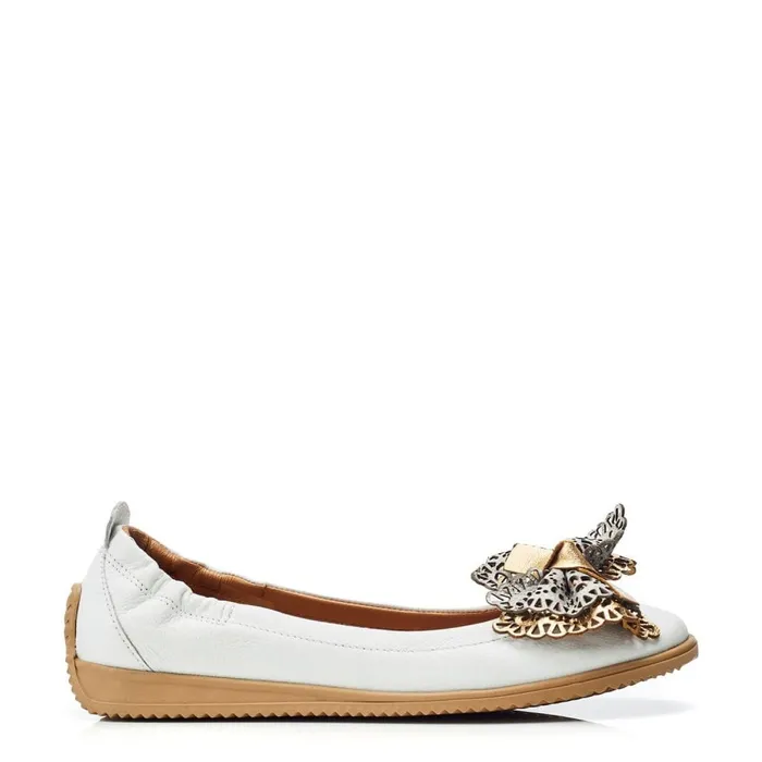 Casual Shoes Women Moda In Pelle Elerna White Leather