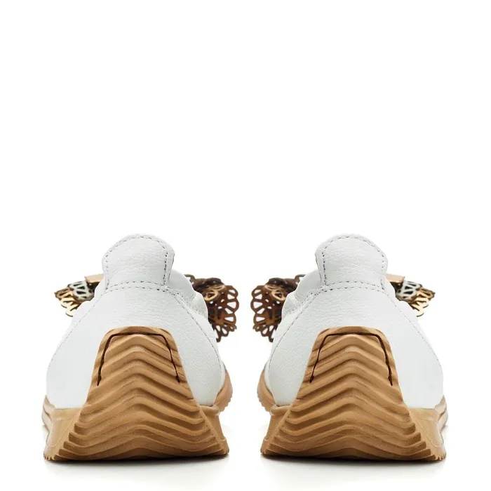 Casual Shoes Women Moda In Pelle Elerna White Leather