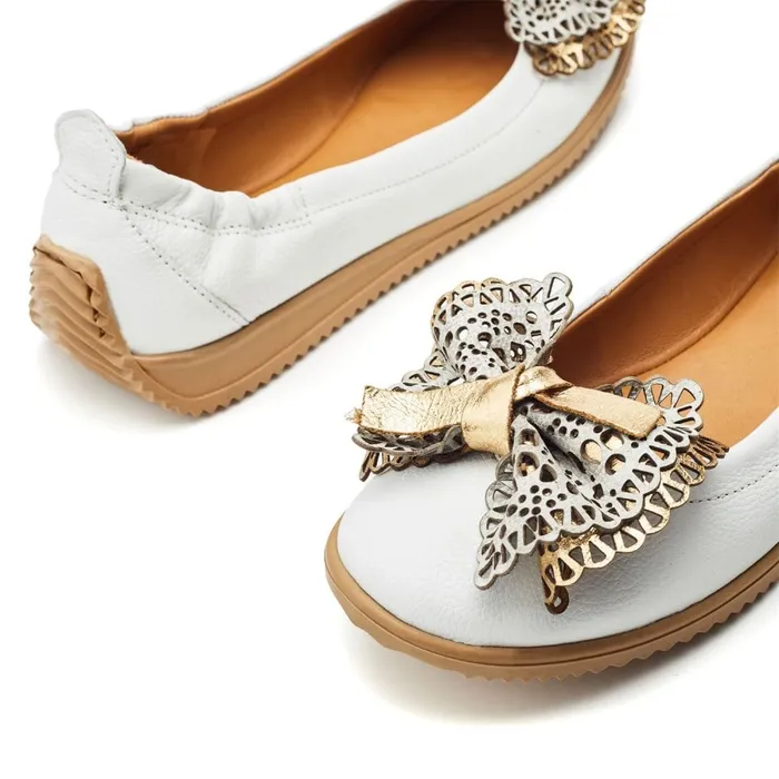 Casual Shoes Women Moda In Pelle Elerna White Leather