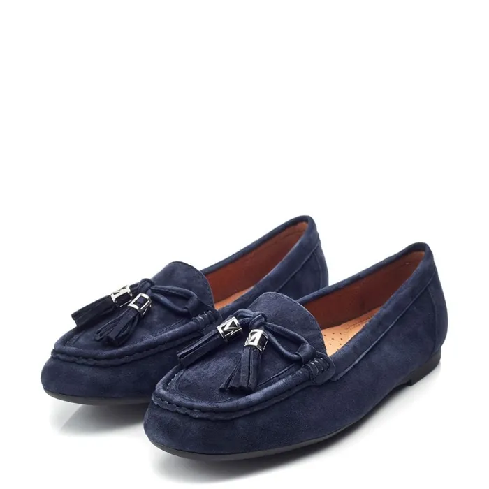 Casual Shoes Women Moda In Pelle Famina Navy Suede