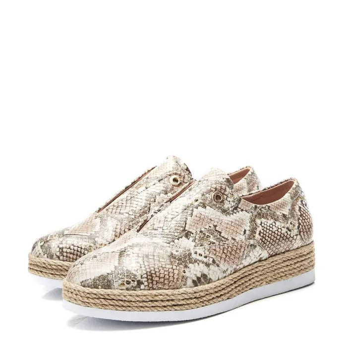 Casual Shoes Women Moda In Pelle Felicie Natural 8211 Gold Snake Print Leather