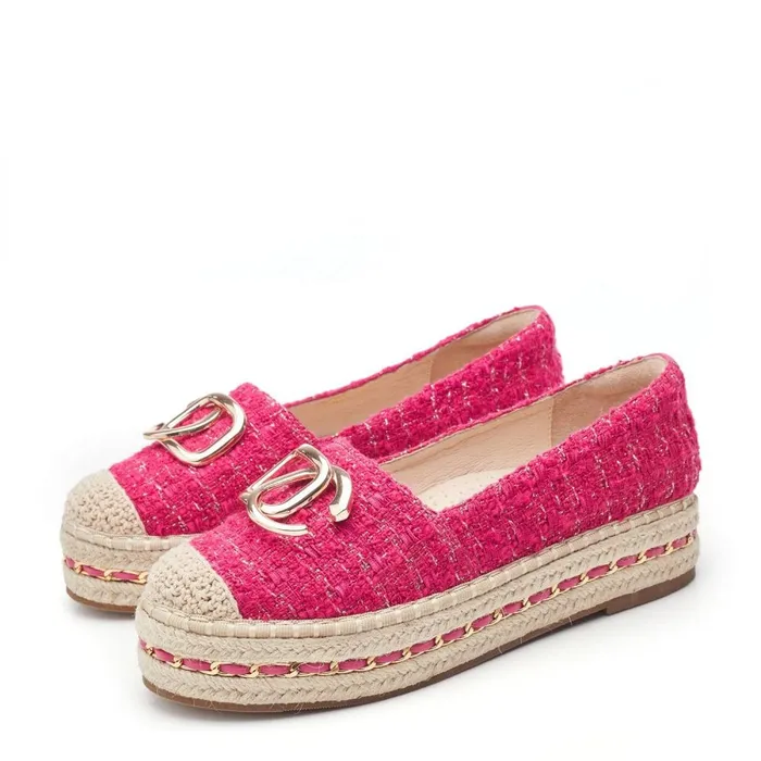 Casual Shoes Women Moda In Pelle Folio Raspberry Textile