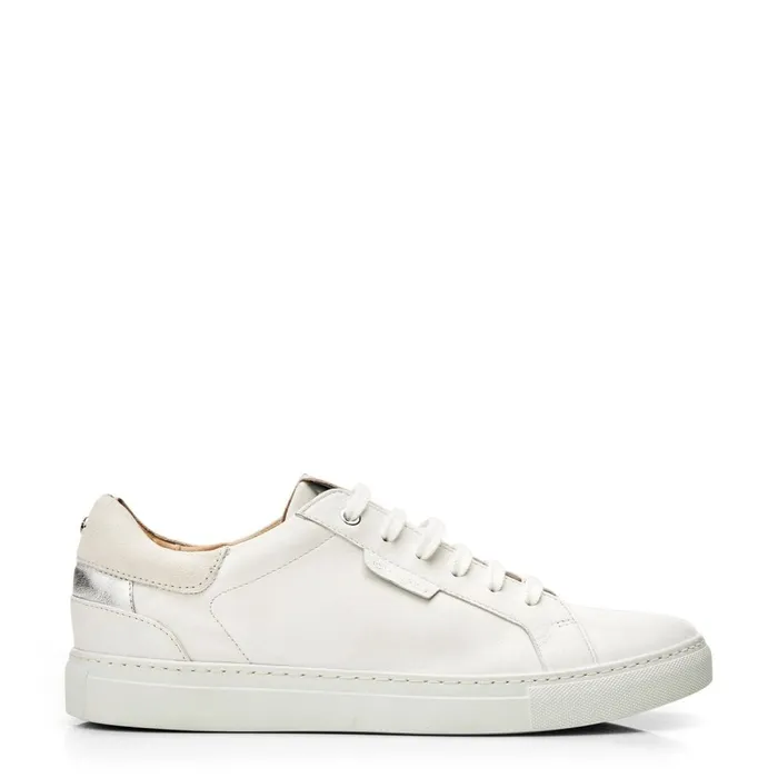 Casual Trainers Women Moda In Pelle Ariba White Leather