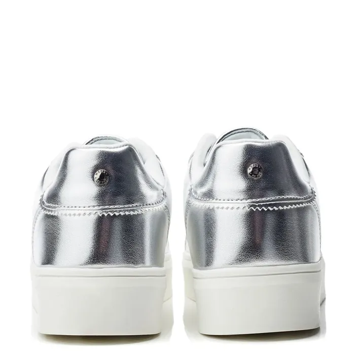 Casual Trainers Women Moda In Pelle Belammy Silver Porvair