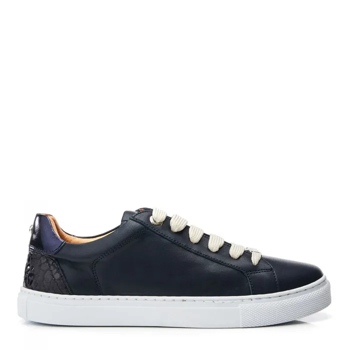Casual Trainers Women Moda In Pelle Braidie Navy Leather