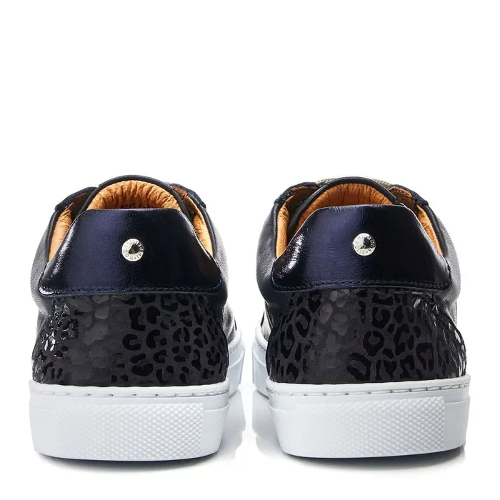 Casual Trainers Women Moda In Pelle Braidie Navy Leather