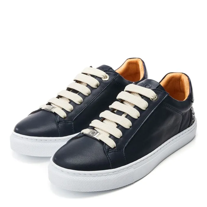 Casual Trainers Women Moda In Pelle Braidie Navy Leather