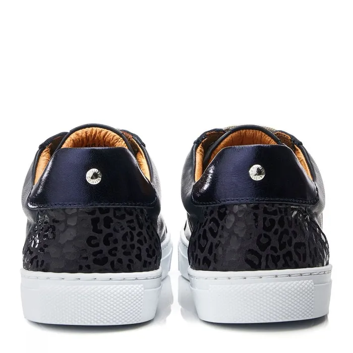 Casual Trainers Women Moda In Pelle Braidie Navy Leather