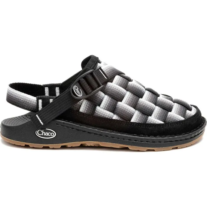 Chaco Canyon Woven Clog Fade Black and White Women Clogs and SlipOns