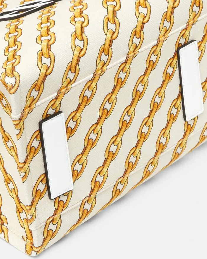 Chain Stripes La Medusa Large Tote Bag Print Women Versace Totes