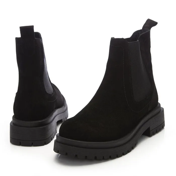 Chelsea Boots Women Moda In Pelle Bsoleful BWaya Black Suede