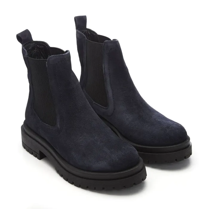 Chelsea Boots Women Moda In Pelle Bsoleful BWaya Navy Suede