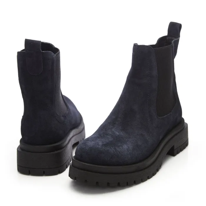 Chelsea Boots Women Moda In Pelle Bsoleful BWaya Navy Suede