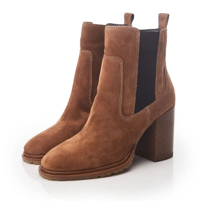 Chelsea Boots Women Moda In Pelle Kayari Tan Suede
