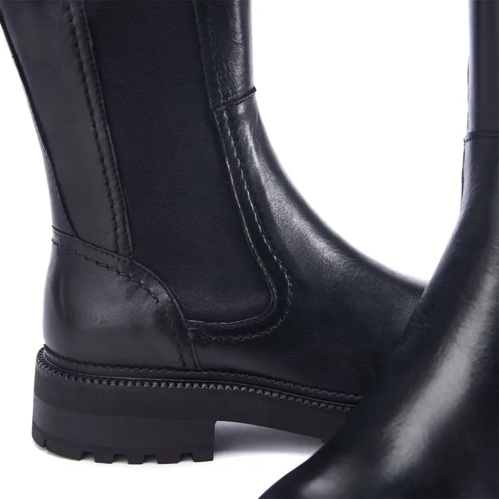 Chelsea Boots Women Moda In Pelle Shoon Sh Olmeto Black Leather