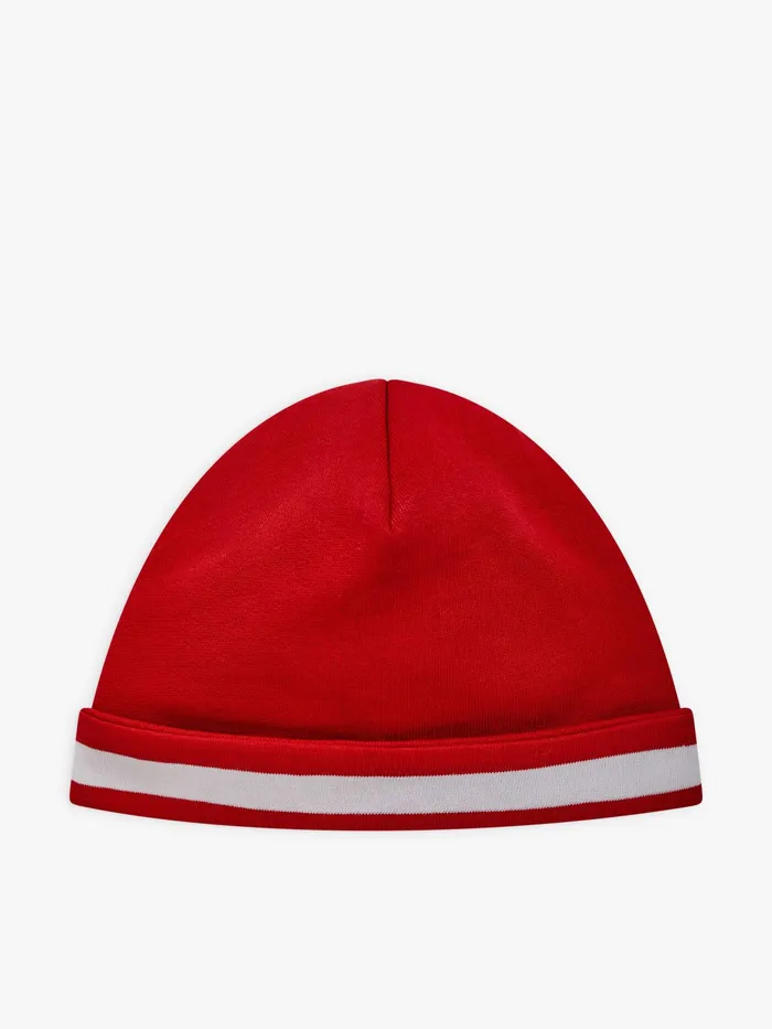 Children Agns B Accessories Red And White Cotton Jersey 1212 Striped Reversible Hat